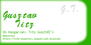 gusztav titz business card